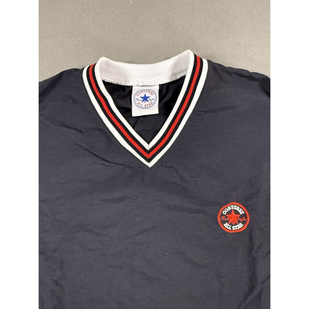 Size M - Vintage Made In USA Converse All Star Windbreaker black, Red White Trim